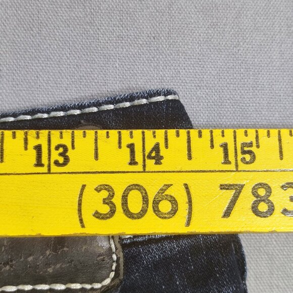 Silver Jeans Suki High Capri women's size W29 ink blue factory distressed - Picture 12 of 16